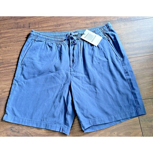 Barbour Men's Oxtown 7-1/2" Drawstring Cotton Shorts Denim Blue L - Picture 1 of 8